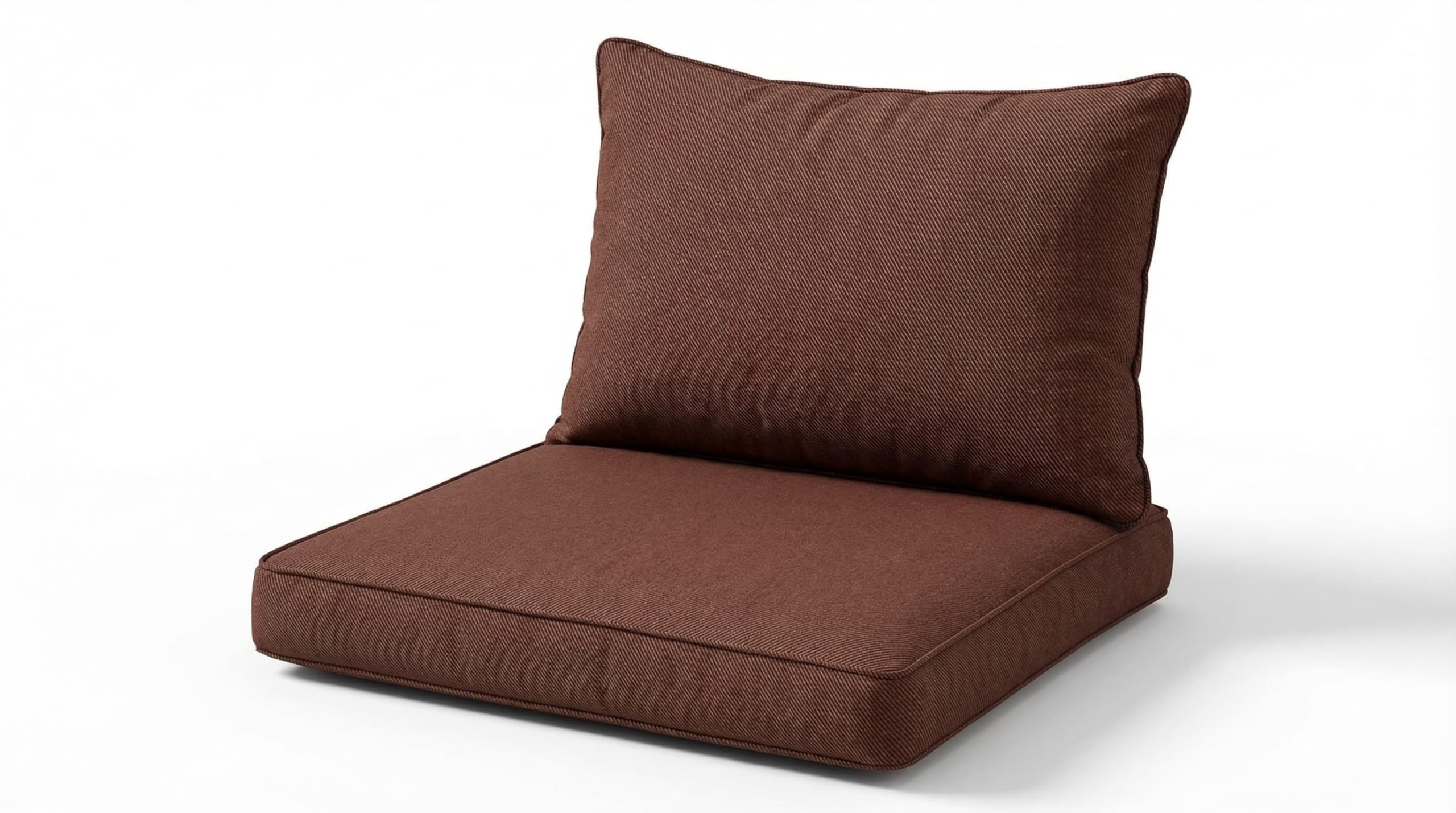DREAMLAYER Rattan Garden Furniture Cushion Set – Outdoor Replacement Cushions for Patio Sofa & Conservatory – Water Resistant Covers (Chocolate Brown, Full 8Pc set (4x Seat + 4x Back))