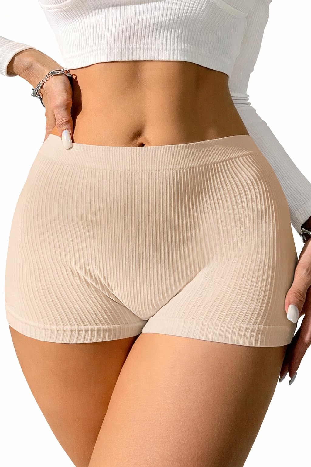 keri perry Women's Shorts | Short for Women | Boxer for Woman's | Shorties for Womans | Cotton Casual Bottom Hugged Fit | Fabulous Inner | Summer | Elasticated | Gym Work Out Cycling-picture-15