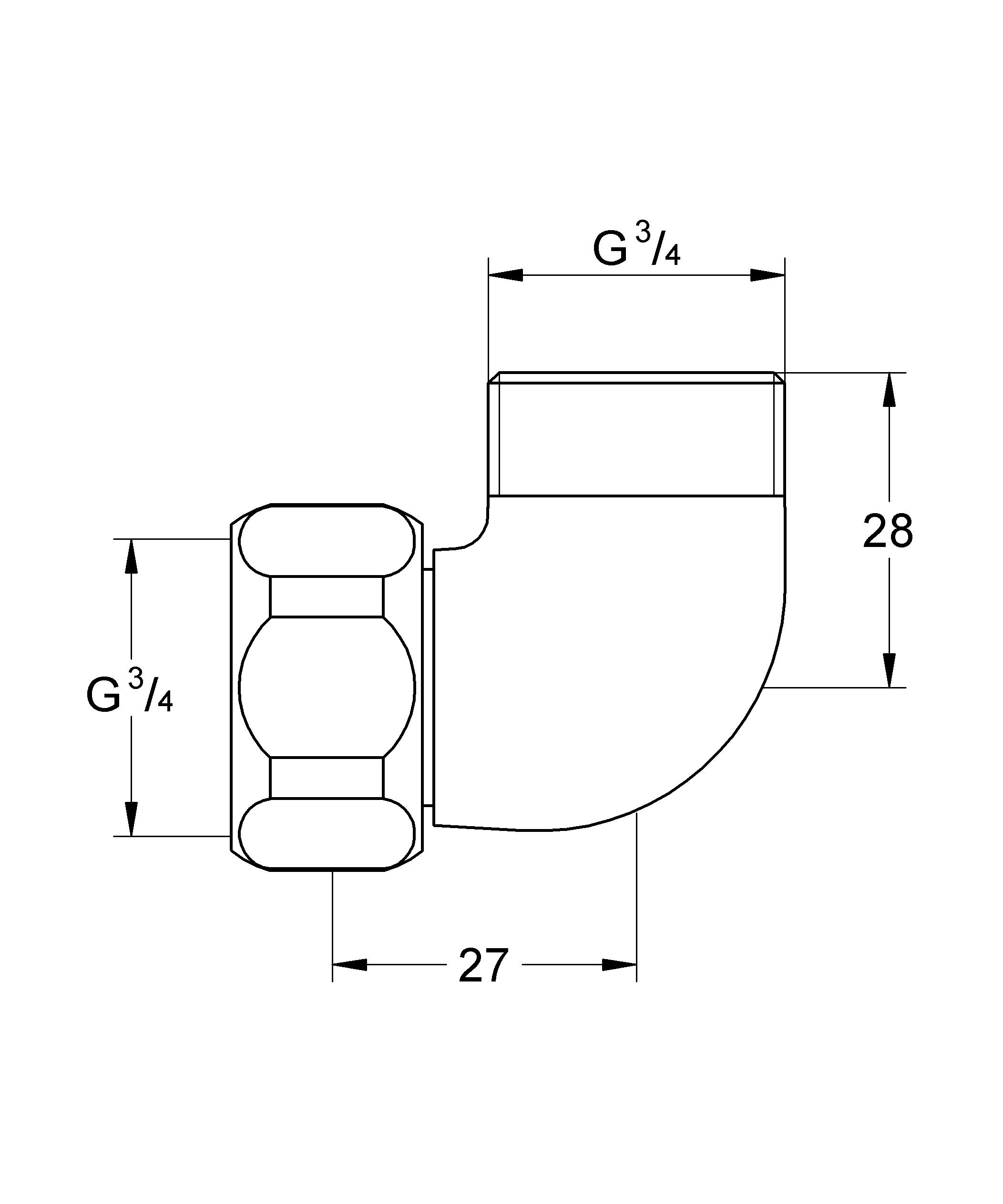 Grohe, Raccordo a gomito 12419000