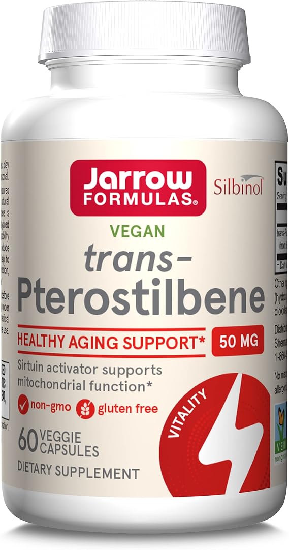 Natural Source Pterostilbene Supports Cardiovascular & Neurologic Health by Jarrow Formulas - 50&hellip;