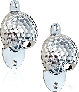 2 PCS Golf Ball Bottle Opener Wall Mounted Novelty Golf Gifts for Men | Sturdy Zinc Alloy Beer Opener,Includes Mounting Screws,for Bar,Home,Patio & Party,Practical Decor for Entertainment Space
