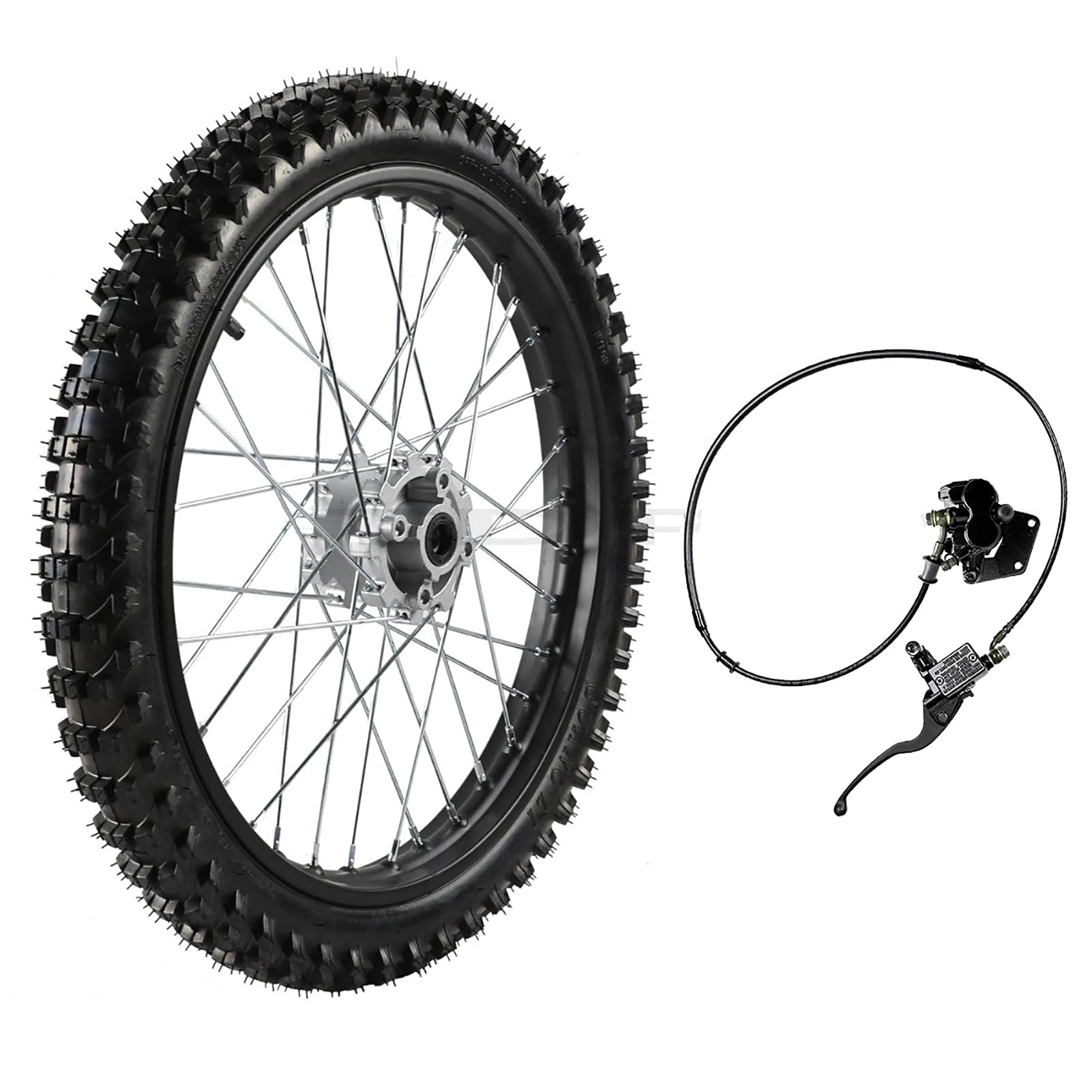HMParts ALU Felge 21 Zoll Für Pit Bike / Dirt Bike - Eloxiert, 1.60x21, Vorne, Nabenbreite 90 Mm