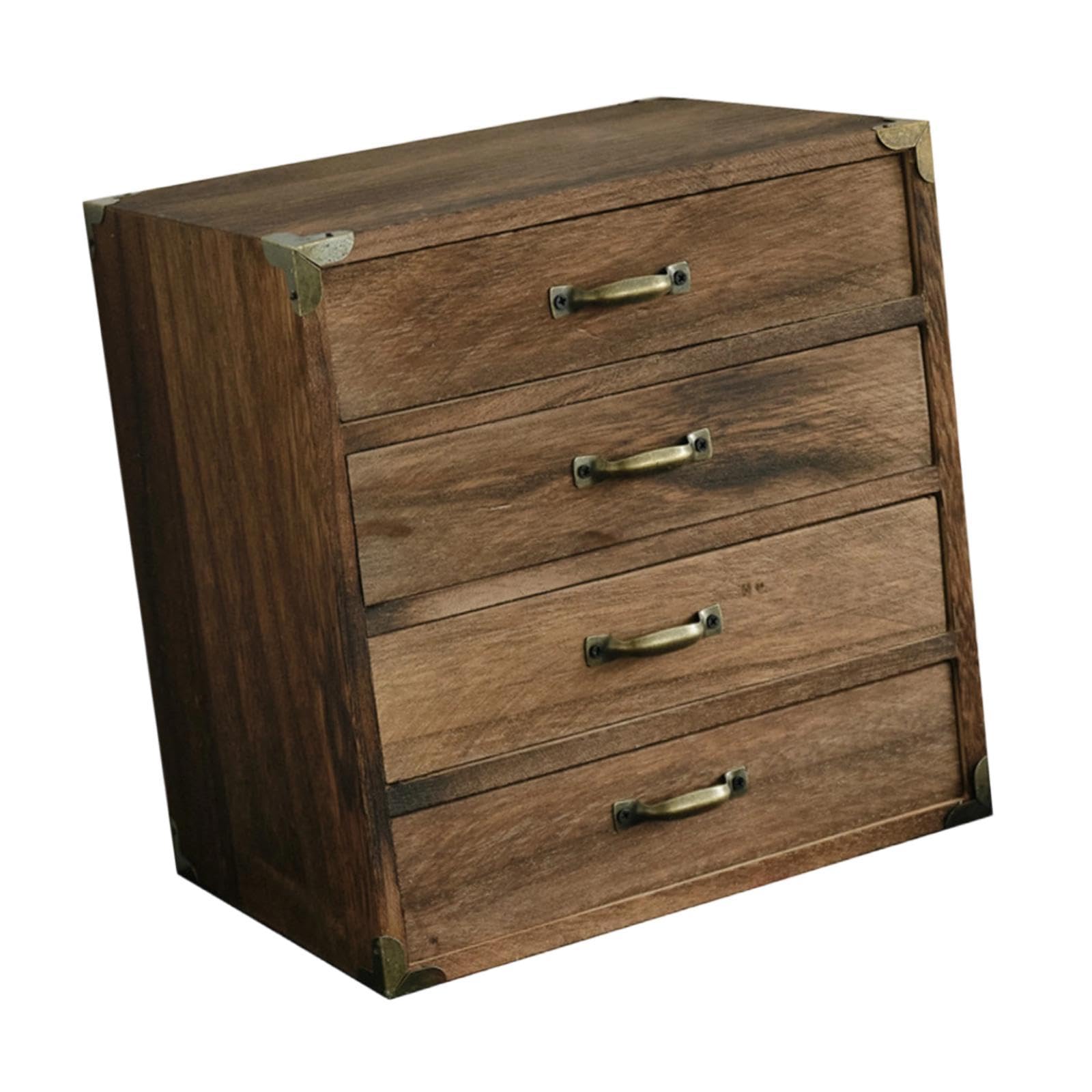 Robusto Organizer per Cassetti Da Scrivania in Legno in Stile Retrò per