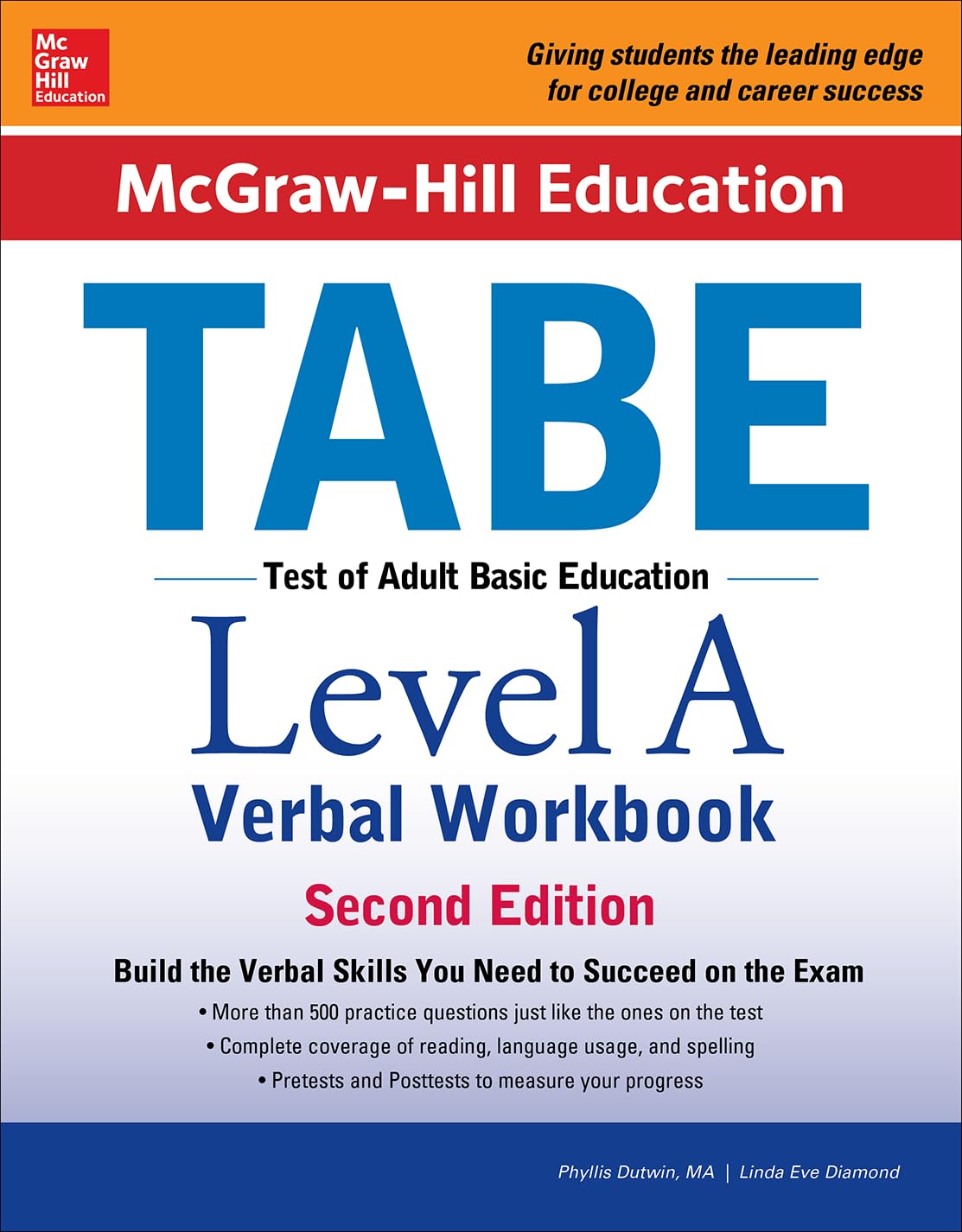McGraw-Hill Education TABE Level A Verbal Workbook, Second Edition (TEST PREP)