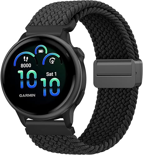 Meliya Bandas compatibles con Garmin Venu 2 Plus  Venu Sq  Venu  Vivoactive 3 Watch Band para mujeres y hombres, correa de repuesto trenzada Solo