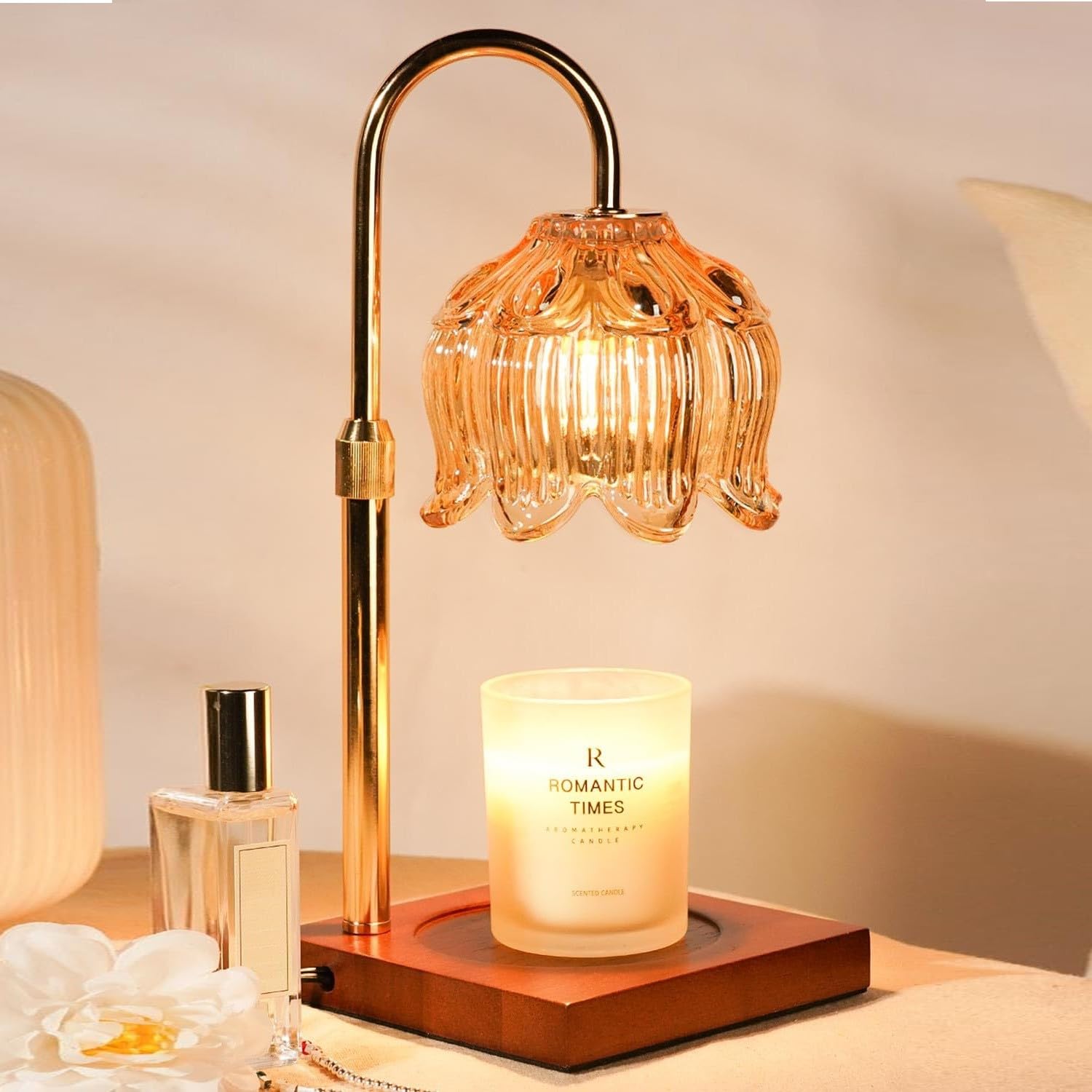 Lampe chauffante avec fonction minuterie et gradation pour les mères et les petites amies - Compatible avec toutes les bougies en conserve