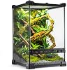 Glass Reptile Terrarium Insect Breeding Tank Vivarium Habitats for Lizards, Horned Frogs, Snakes, Spiders Reptile Glass Terrarium Tank Amphibians Box (Vertical)