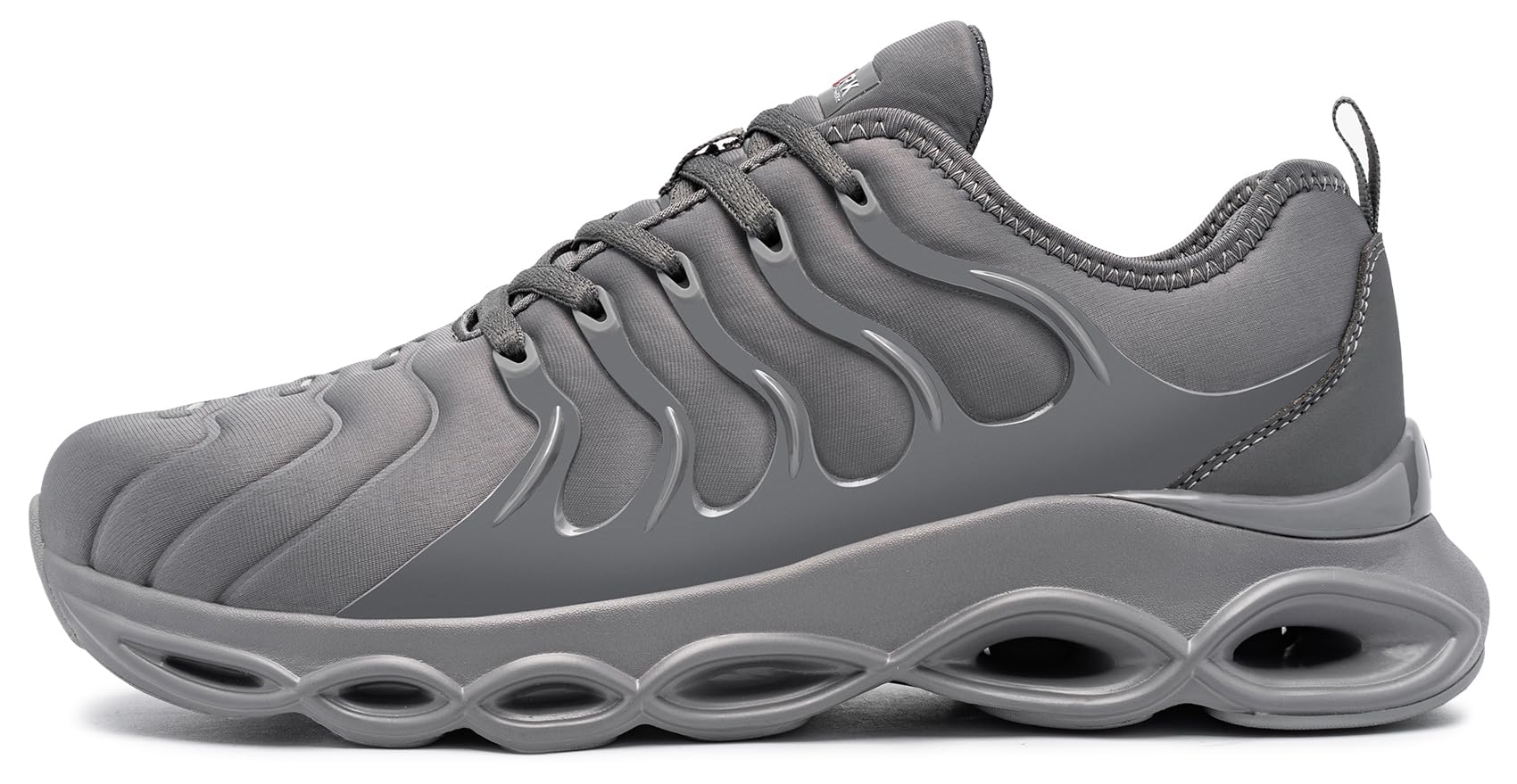 LARNMERN Zapatos de Seguridad Mujer Amortiguación Moda Zapatillas de Seguridad Cómodo Ligeras Respirable Calzado de Seguridad Punta de Acero(Gris Oscuro,39EU)