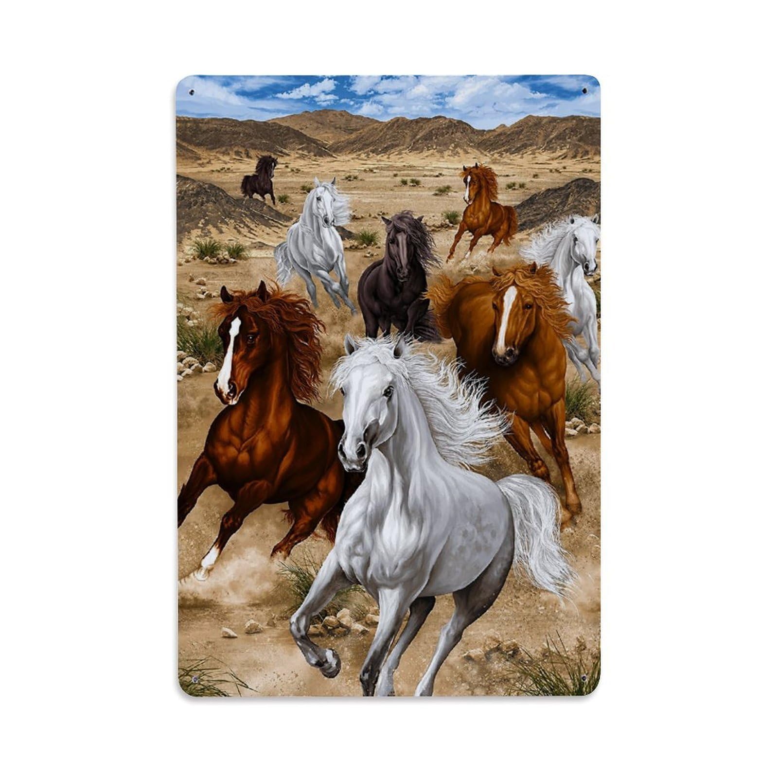 Natural History Retro Culture Animal Wildlife Vintage Western Metal Tin Sign Plaque Wall Decor for Cafe, Man Cave, Club Bar, Office, Home Garden Round Metal Poster 8x12Inch