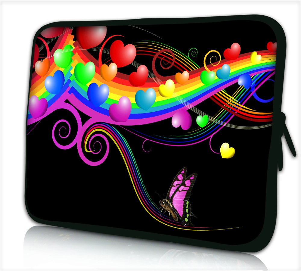 Funky Planet Wasserdichte Laptoptasche Für 17-17,3 Zoll - Neopren-Schutzhülle Mit Doppelreißverschluss
