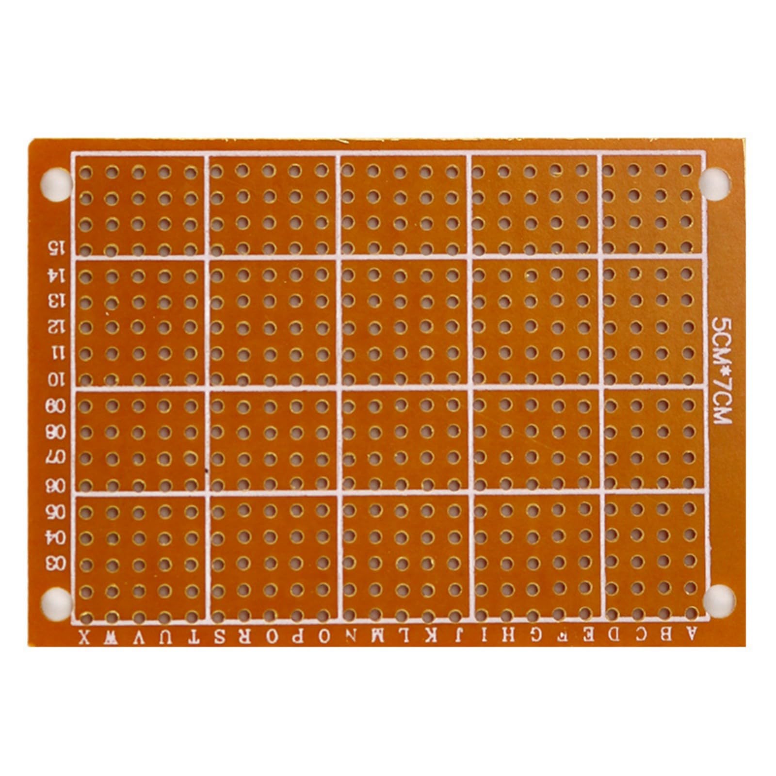 Produktbild von Protoboard Phenol-Prototyp-Platinen 10er-Pack – 5x7 Cm, 1,2 Mm Dick, Lötbare Lochrasterplatte Für Elektronik-Bastler & Profis