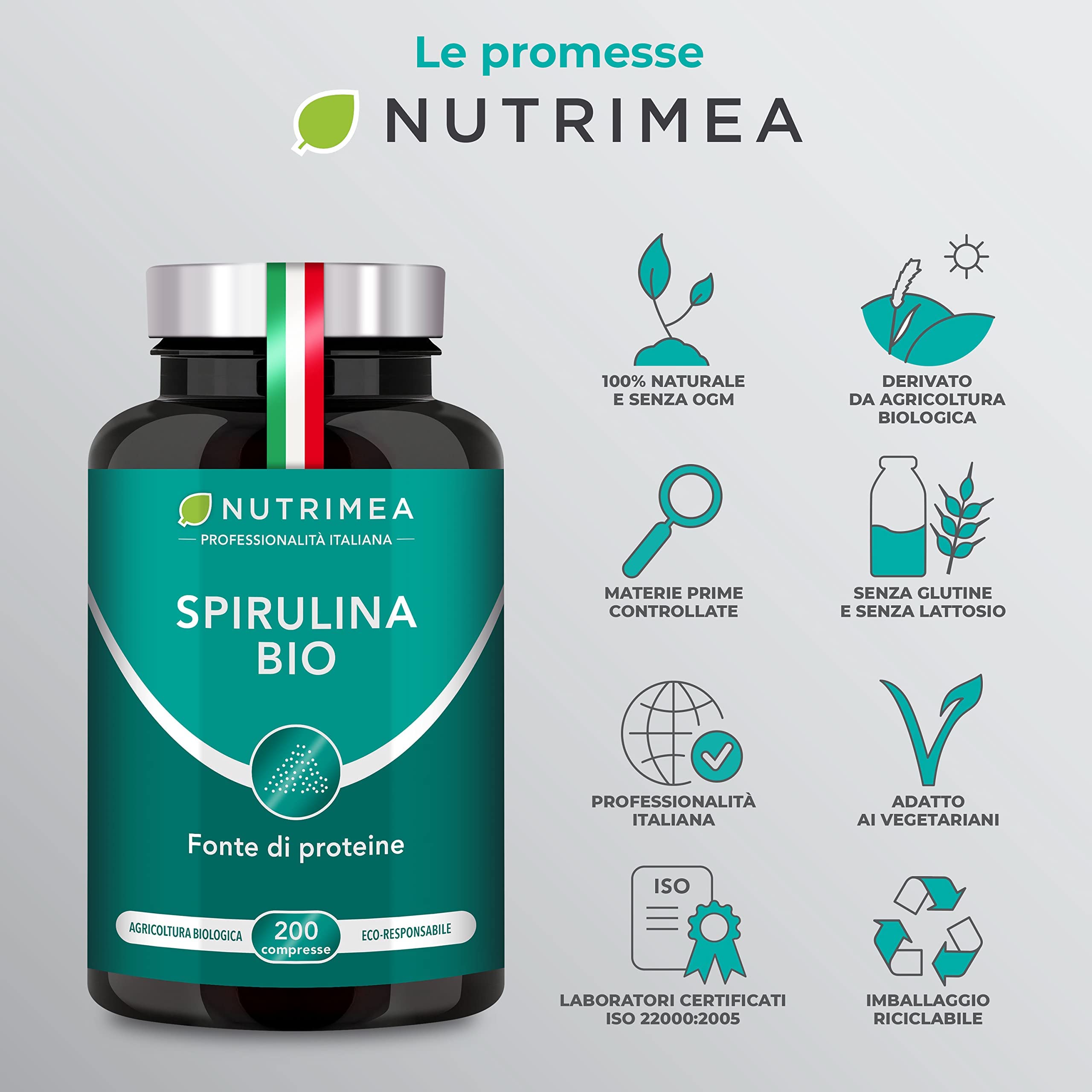Pack Pelle & Bellezza | Acido Ialuronico + Spirulina | Idratazione, Elasticità, Antiossidanti | Nutrimea