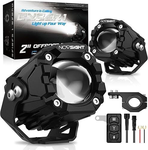 NOVSIGHT Luces LED Pods Luces de Conducción - 2'' con 8 Modos de Luz 2 Tipos de Soportes, Impermeable Fuera de Carretera LED Light Pod para