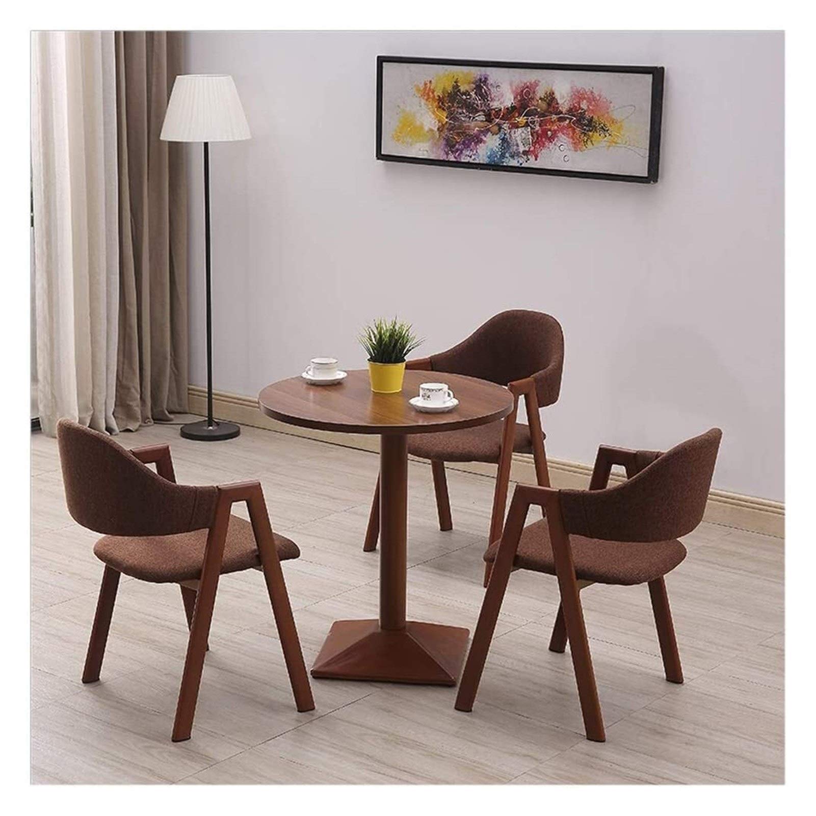 Best choice product table and chair set Home Living Room Table And Chair Set Modern Design Office Study Creative Display 60cm Small Round Table Outdoor Balcony Cafe Casual Simple Corridor Reception Wo