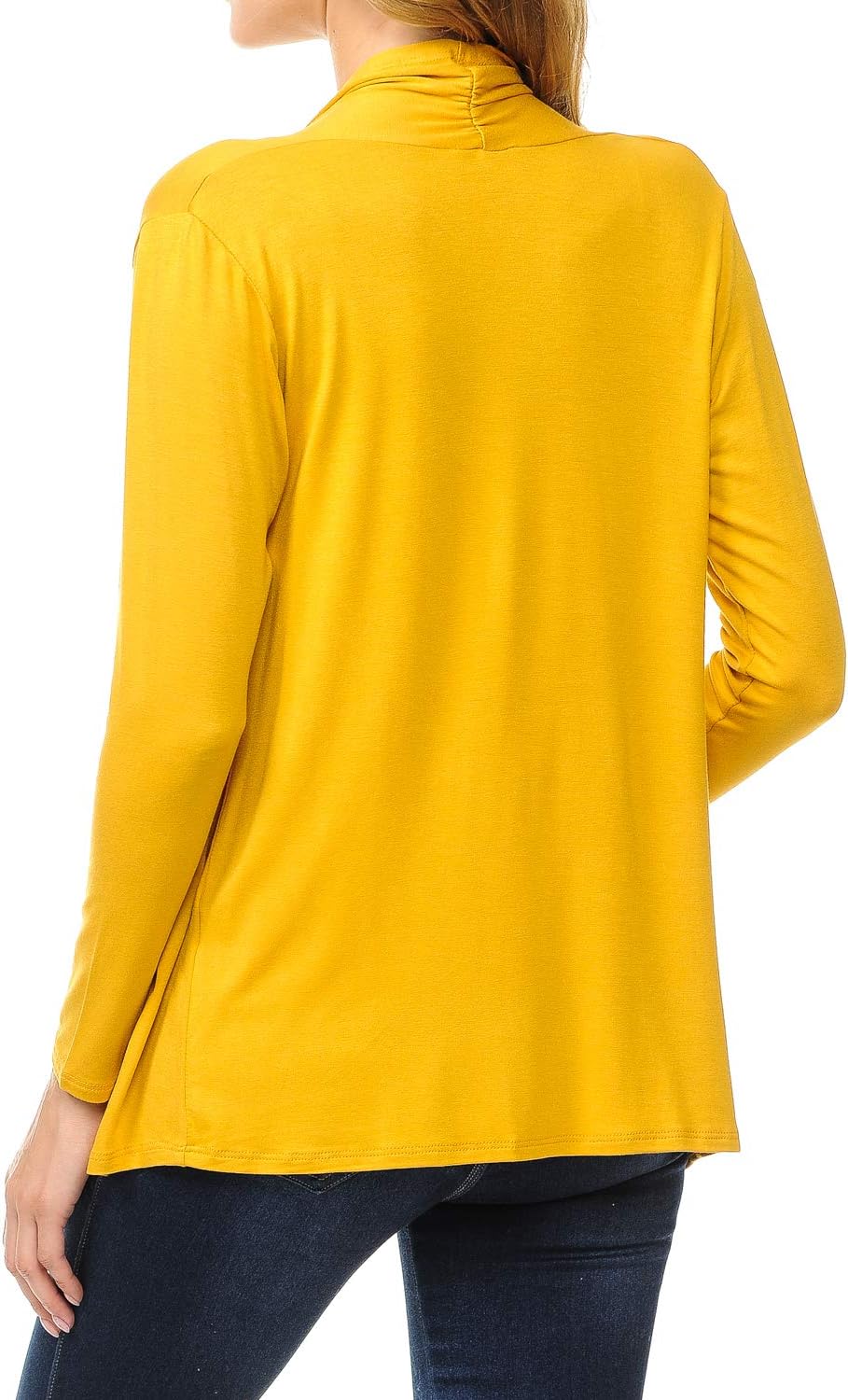 Women's Long Sleeve Open Front Drape Lightweight Knit Cardigan (S-3XL) - Image 4