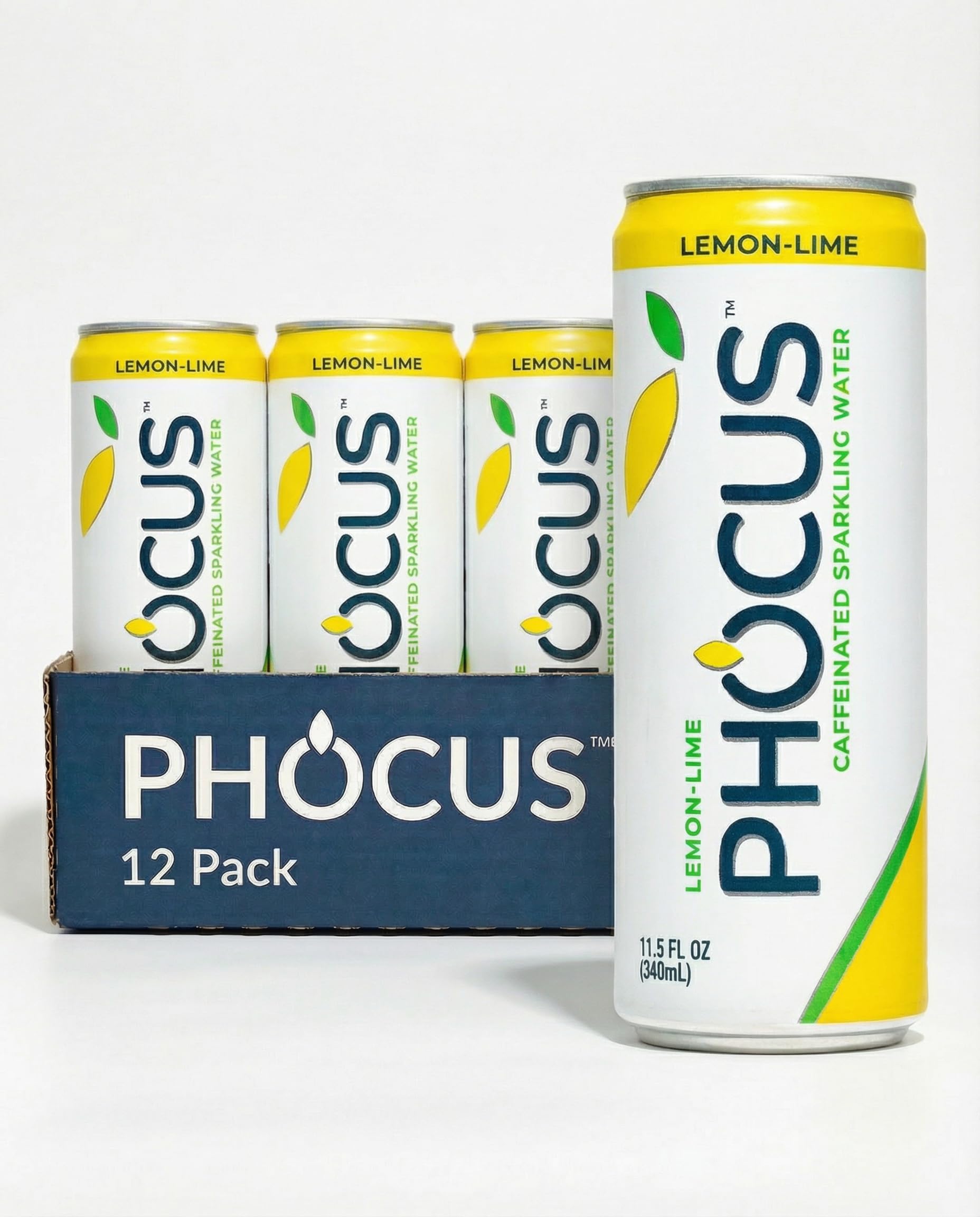 Amazon.com : PHOCUS Caffeinated Sparkling Water, Lemon Lime, 75mg