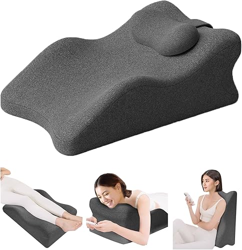Almohada de espalda para cama, almohada de cama para sentarse en cama, almohada de espuma viscoelástica para adultos para apoyo de espalda, almohada