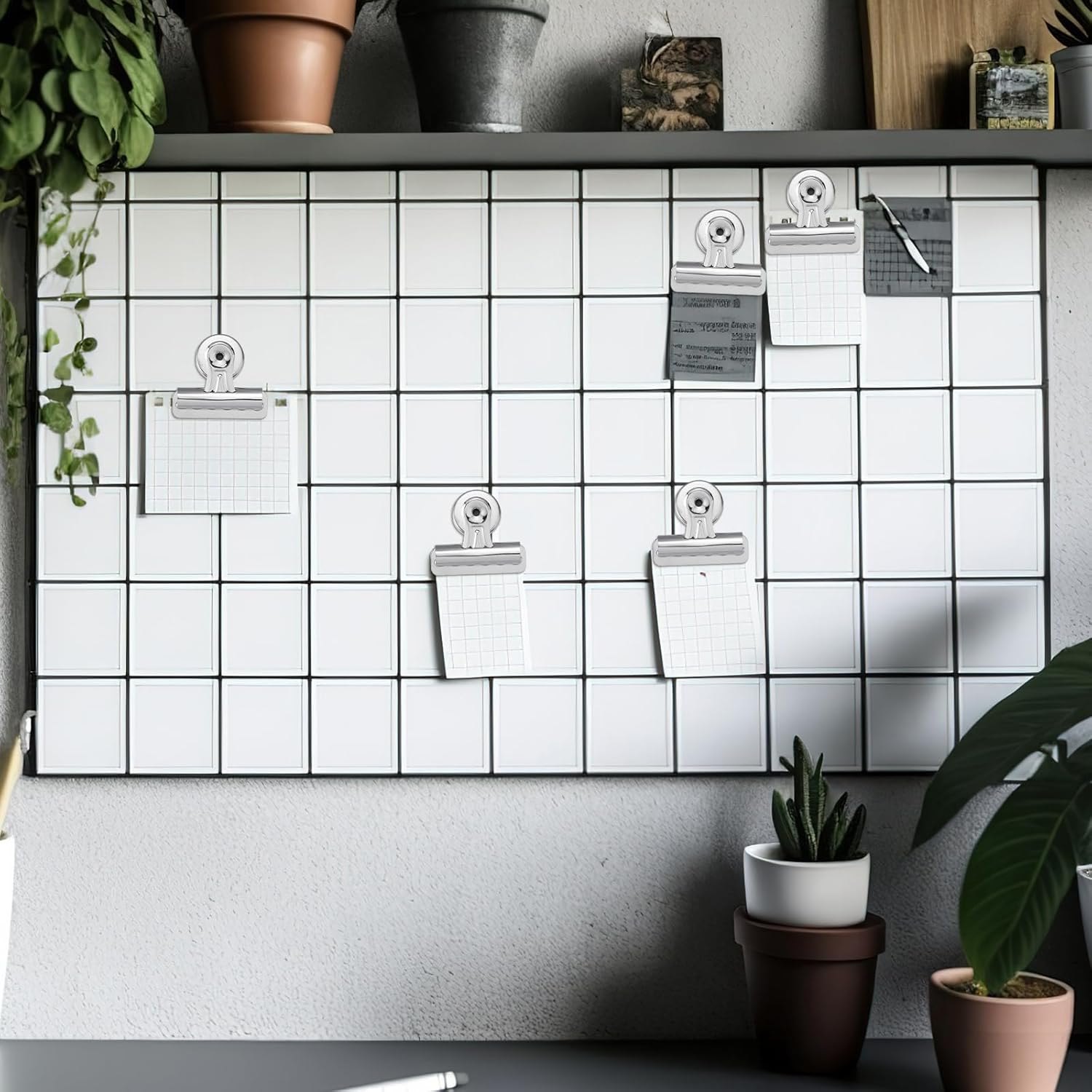 18 Pcs 18 Pcs Magnetic Clips 2.2 Inch Metal Heavy Duty Refrigerator Magnet Clips with Box for Whiteboard Fridge Photo Displays Office School Classroom(Silver) - Image 6