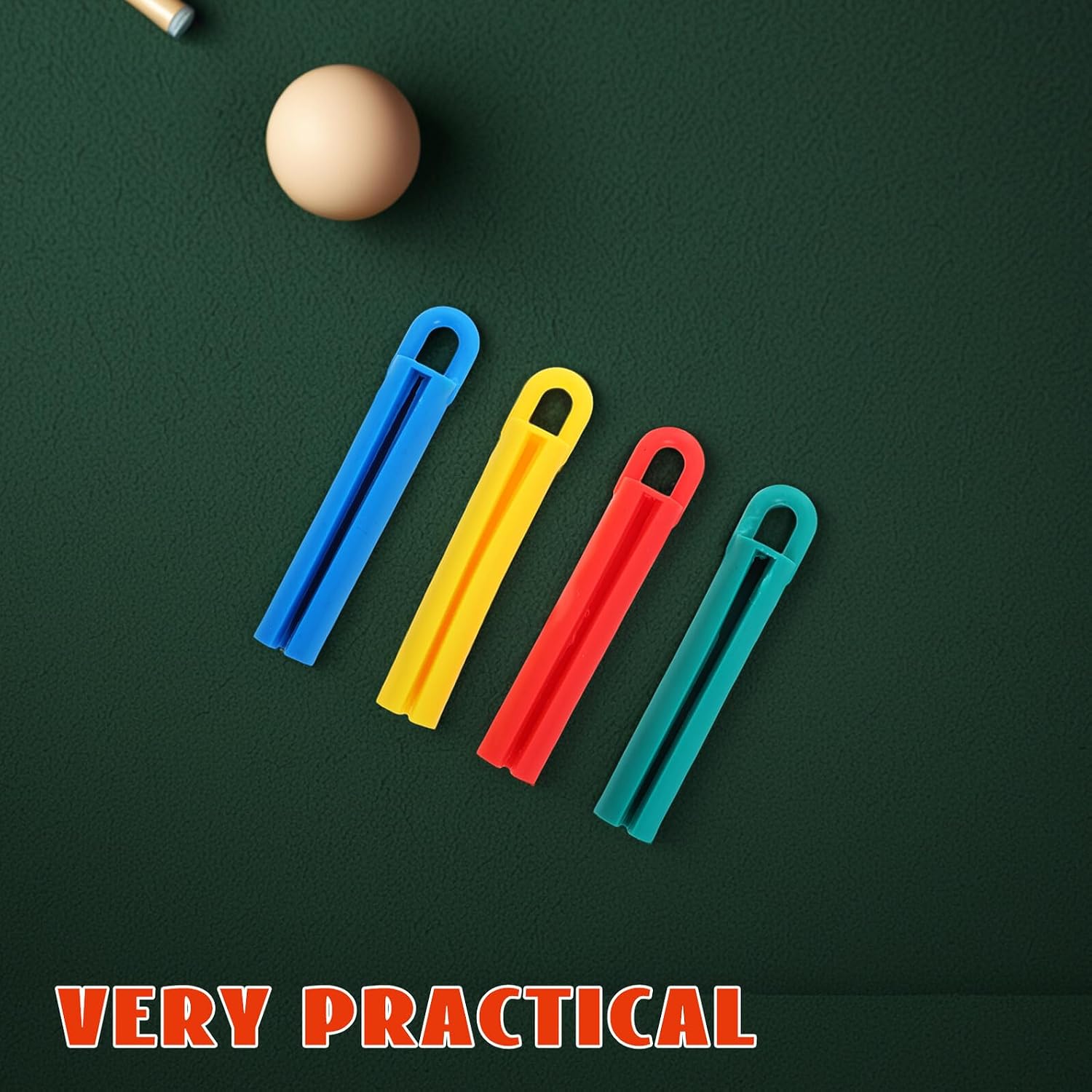 OSALADI 8pcs Pool Cue Holder Rack with Wall Mount Billiard Cue Clips Fishing Rod Storage Clips for Snooker Bar Game Room Organization