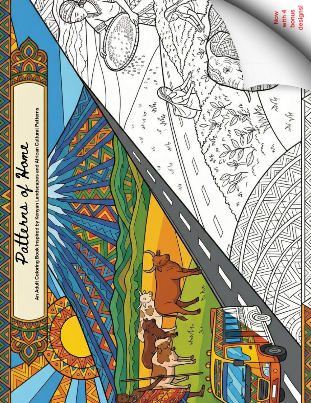Patterns of Home: An Adult Coloring Book Inspired by Kenyan Landscapes and African Cultural Patterns