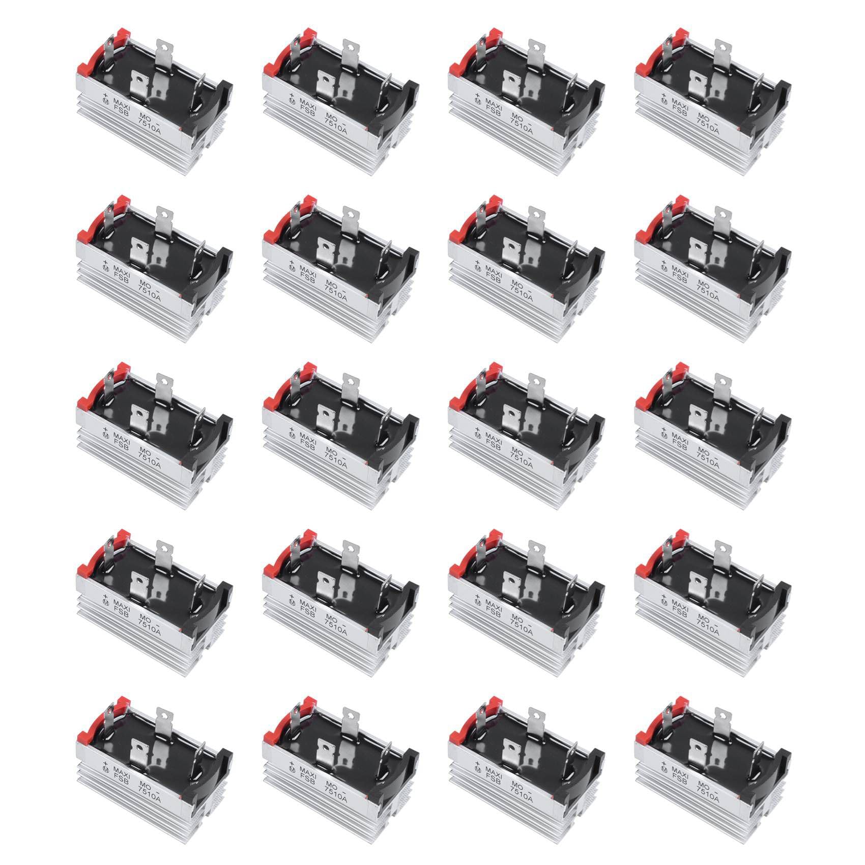 Jnchdghwa 20X Aluminum Heatsink Base Single Phase Bridge Rectifier Diode 75A 1000V