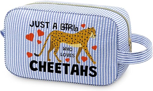 Mxrymvu Cheetah Print Gifts Cheetah Makeup Bag Cheetahs Lover Gift for Women Ani