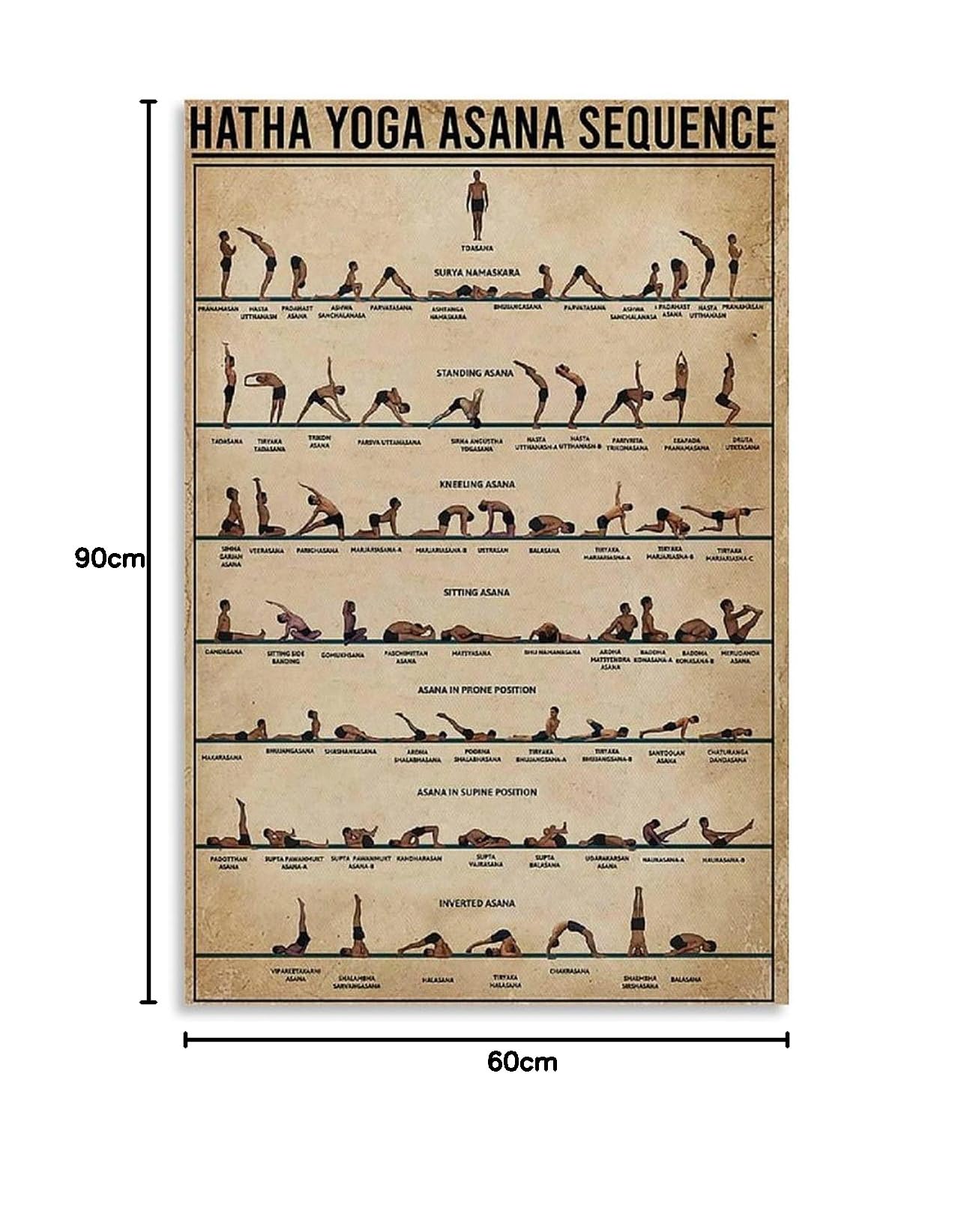 SMWY Poster retrò DYJ Yoga Poster Chakra Risveglio della