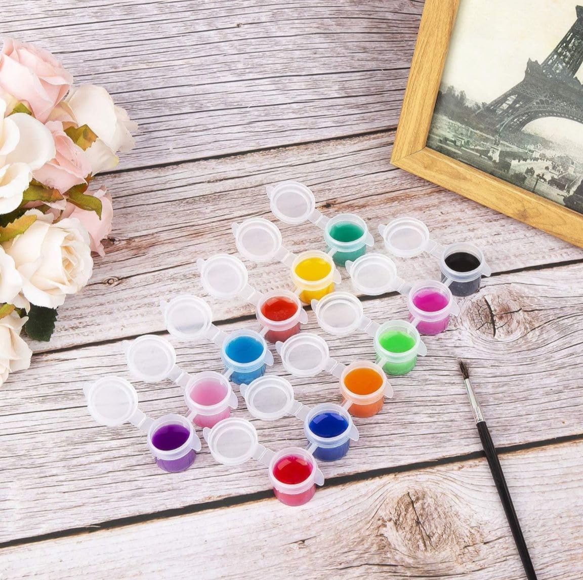 6 Hole Strips Mini Empty Paint Pot Pod Strips Arts and Crafts Plastic Storage Containers-image-31