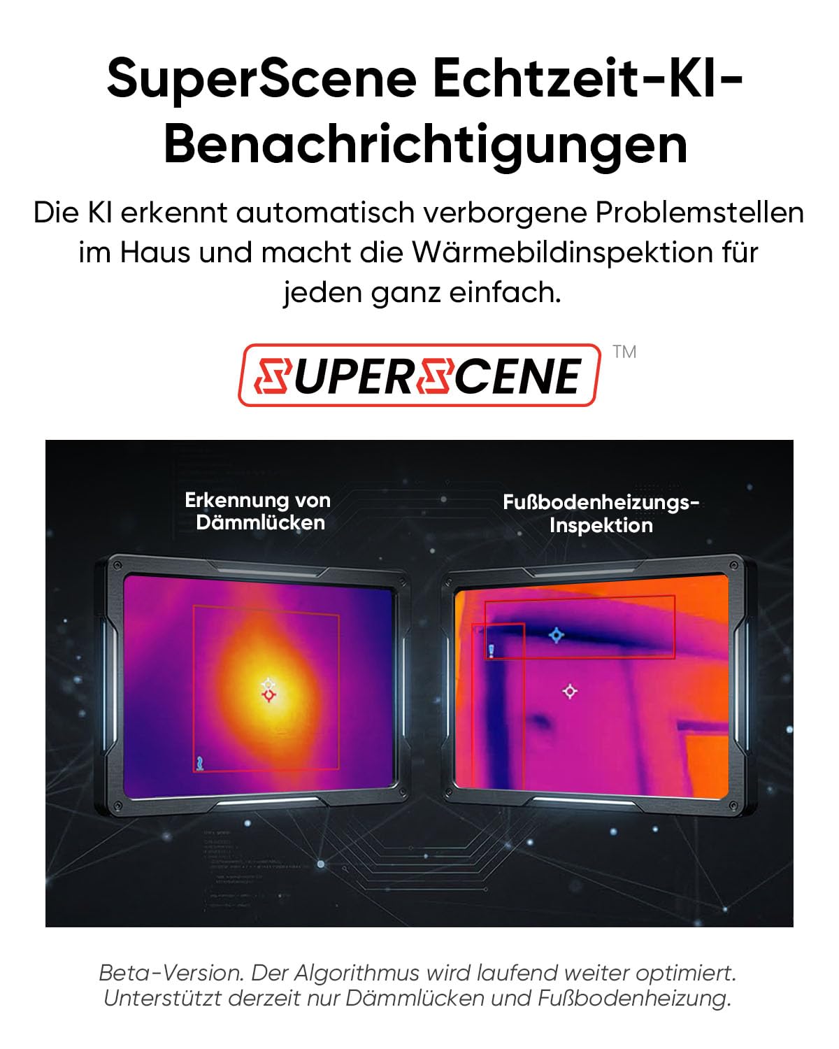 HIKMICRO D01- Wärmebildkamera 240 x 240 SuperIR | Handheld Thermal Camera, 11 Stunden Akkulaufzeit, 3350mAh, 20Hz, -20°C bis 400°C, Haus-Inspektion, Hoch-/Tief-Temperaturalarm