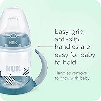 Vista 2 de NUK Taza para aprender, 10 onzas, Tritan Gray Star, sin BPA, a prueba de derrames