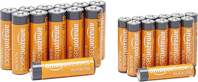 Amazon Basics 24-Count AA & AAA High-Performance Batteries Value Pack - 12 Double AA Batteries and 12 Triple AAA Batteries