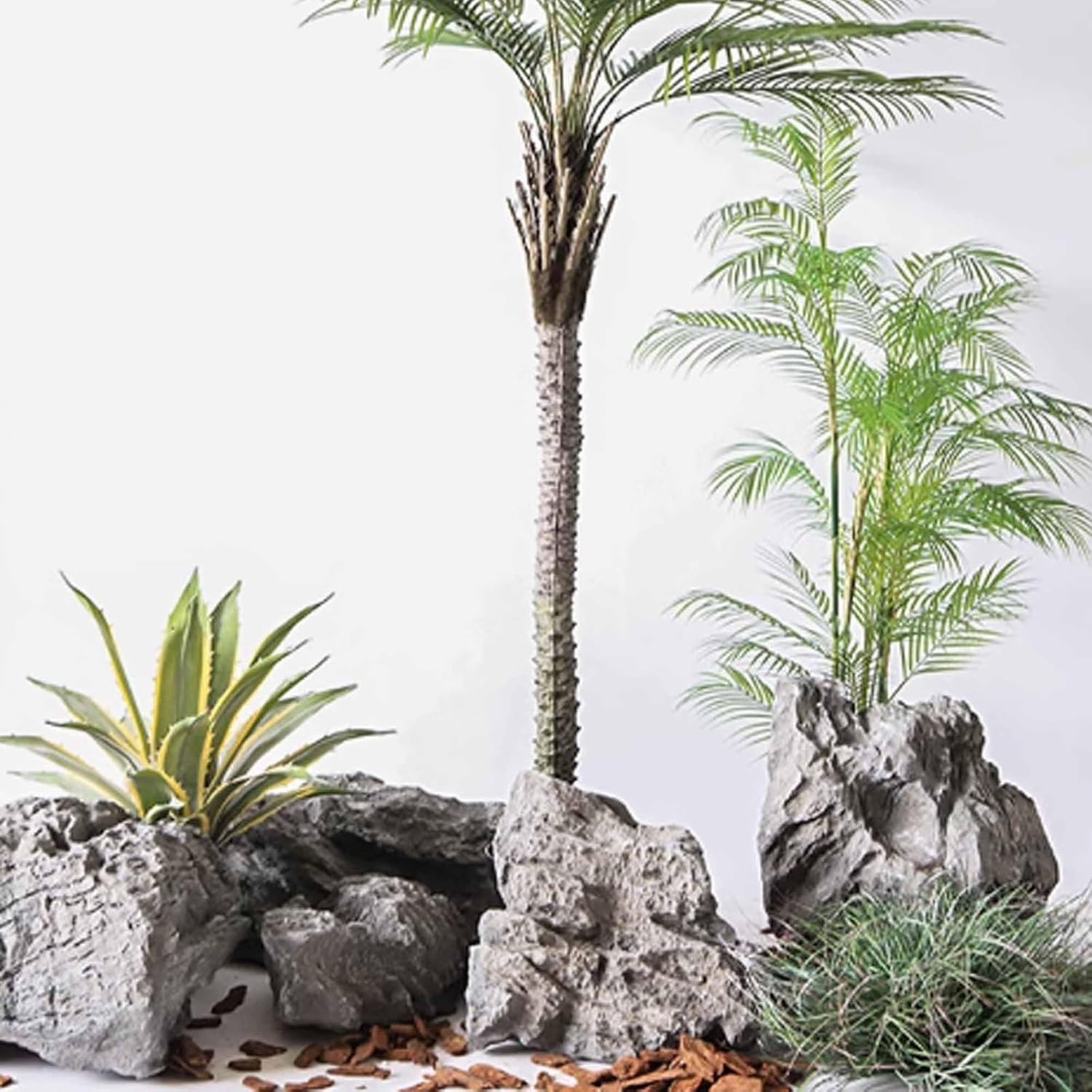 Fake rock, Fiberglass Landscape Rocks, Rock Cover For Yard, Realistic Texture, Lightweight Artificial Fake Rocks, For Aquarium Décor, Garden Photography(17.7x13.8x11in/45x35x28cm)