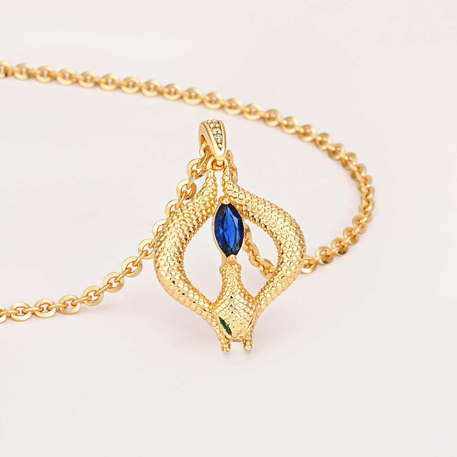 Fettero Gold Necklace for Women Snake Pendant 14K Gold Plated Charm Snake Animal Necklace for Everyday Jewelry - Image 3