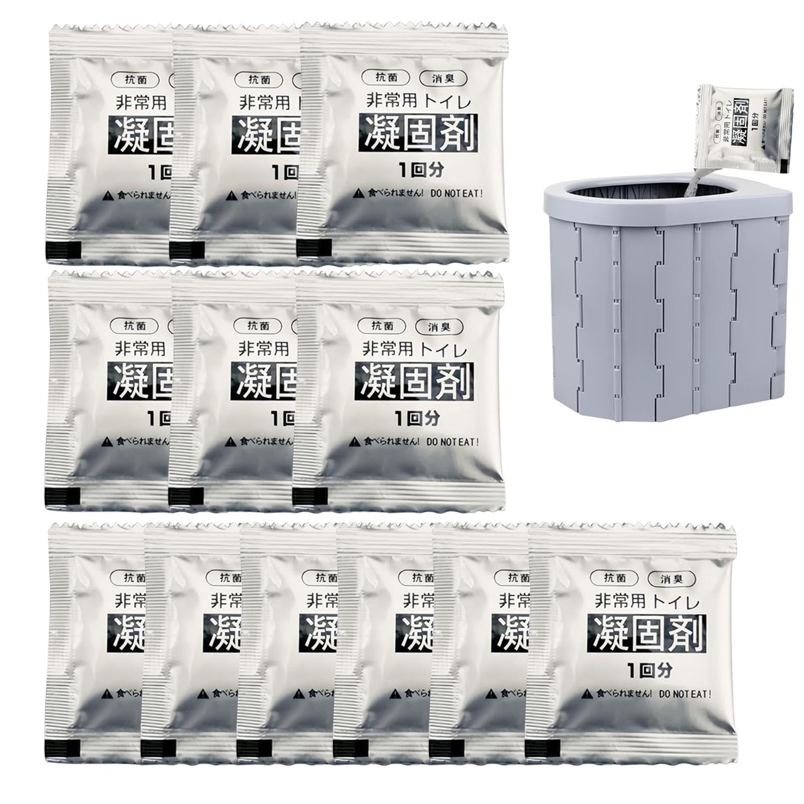 Xistuoz12 Packets Poo Urine Powder for Camping Outdoor Recreation Portable Toilet Absorbent Gel