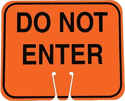 Cortina 03-550-DNEG ABS Plastic Traffic Cone Sign, Legend