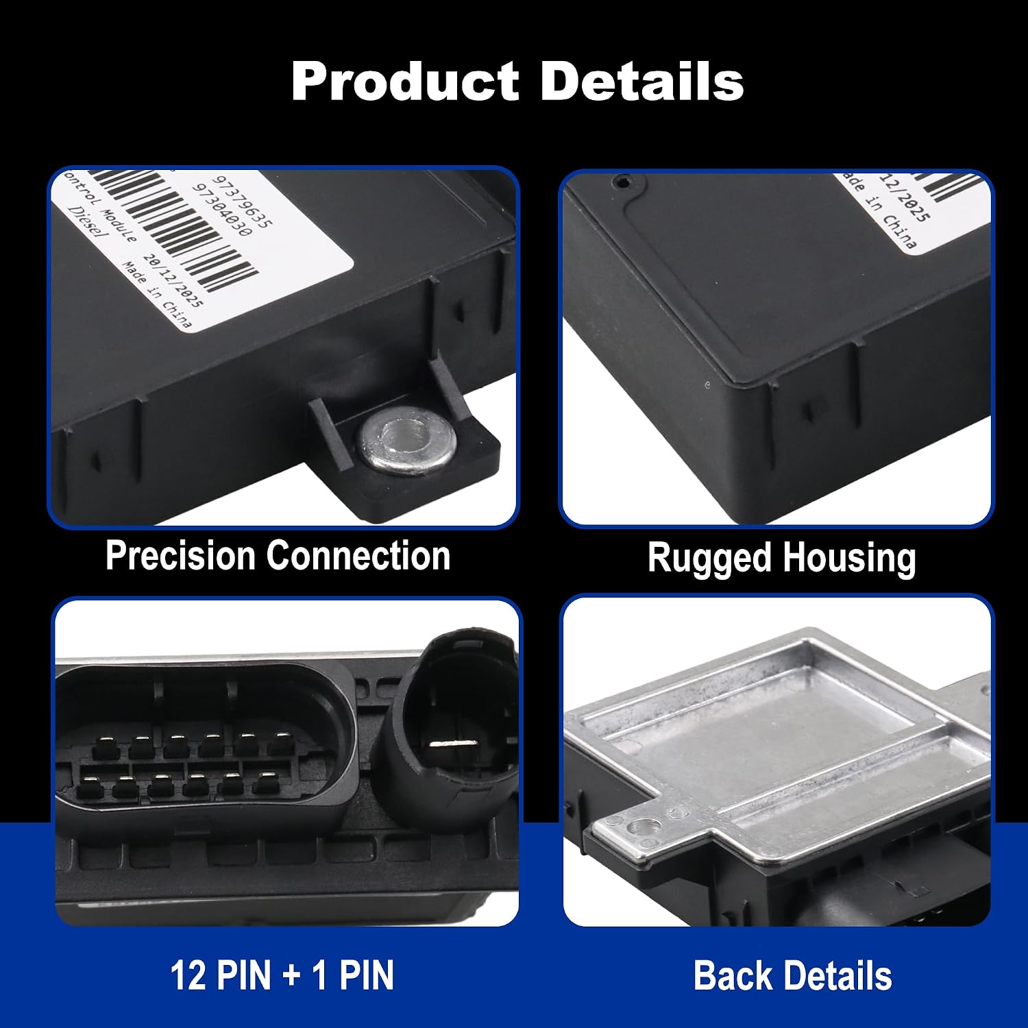 AITKEN Diesel Glow Plug Controller GPCM Compatible With 2001-2005 Chevy Silverado 2500/3500 GMC Sierra 2500 3500 6.6L V8 RY-1556, 97304030, 97379635
