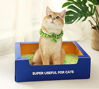 Disposable Cat Litter Box 1 Unit - Super Lightweight, Waterproof, Convenient for Travel and Indoor Use!