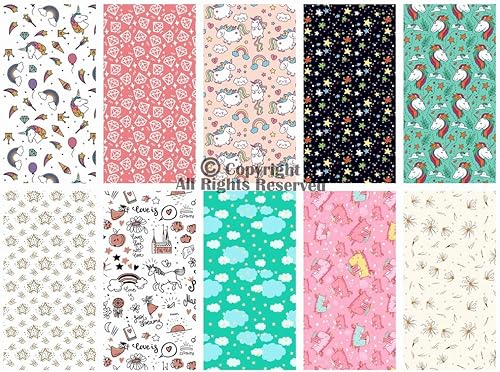 Vista 38 de Craftido -25 opciones: paquetes de tela de acolchado 100% algodón, 10 cuartos gruesos de 18 x 21 pulgadas, peso mediano de 5.2 onzas