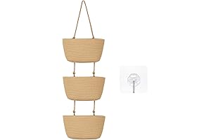 Boho Wall Decorative 3-Tier Door Organizer Closet Storage for Toys and Nursery