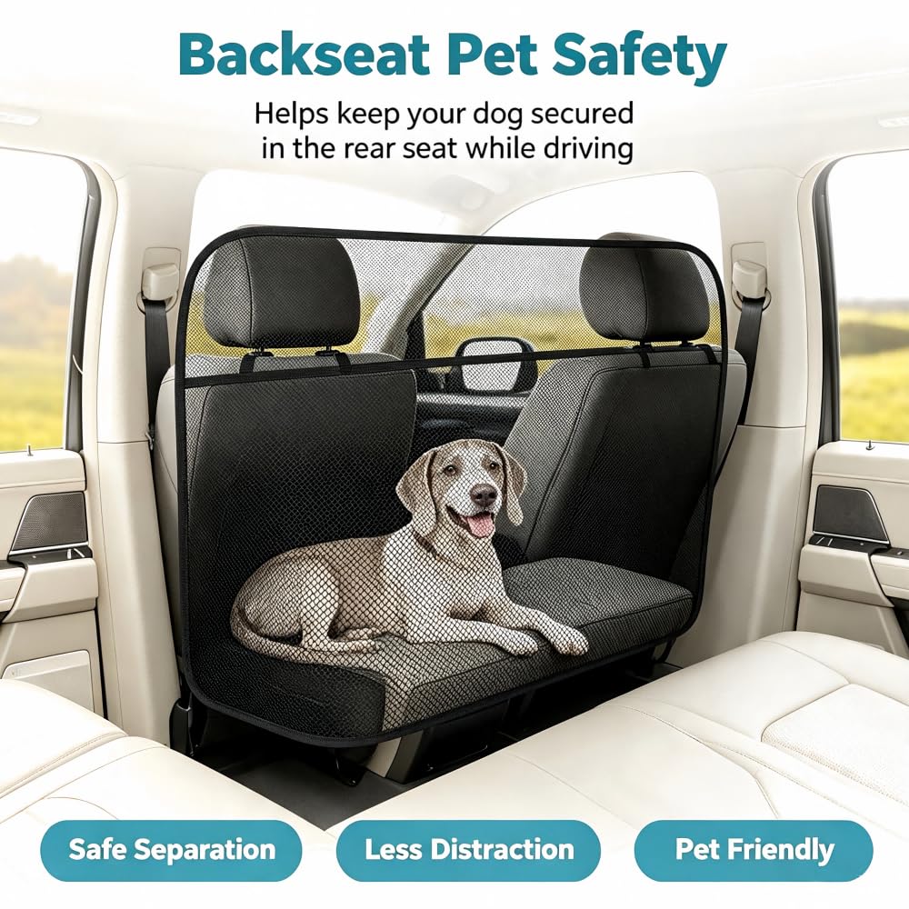 Red Coche para Perros para CR-V 2010-2025 | Barrera para Mascotas Coche Ajuste Red para Perros Coche Barandilla Multifuncional Perro Maletero