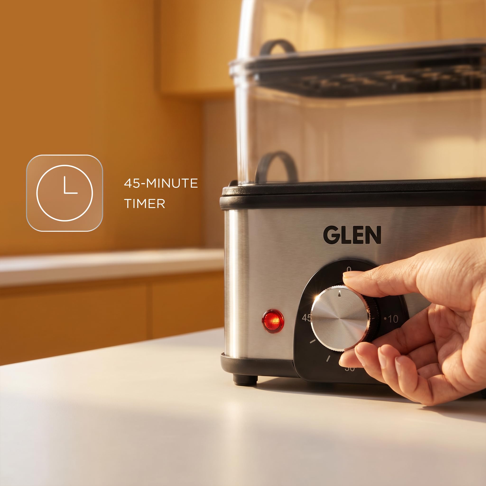 Glen 3-in-1 Multi Cooker: Egg Boiler, Steamer & More -7