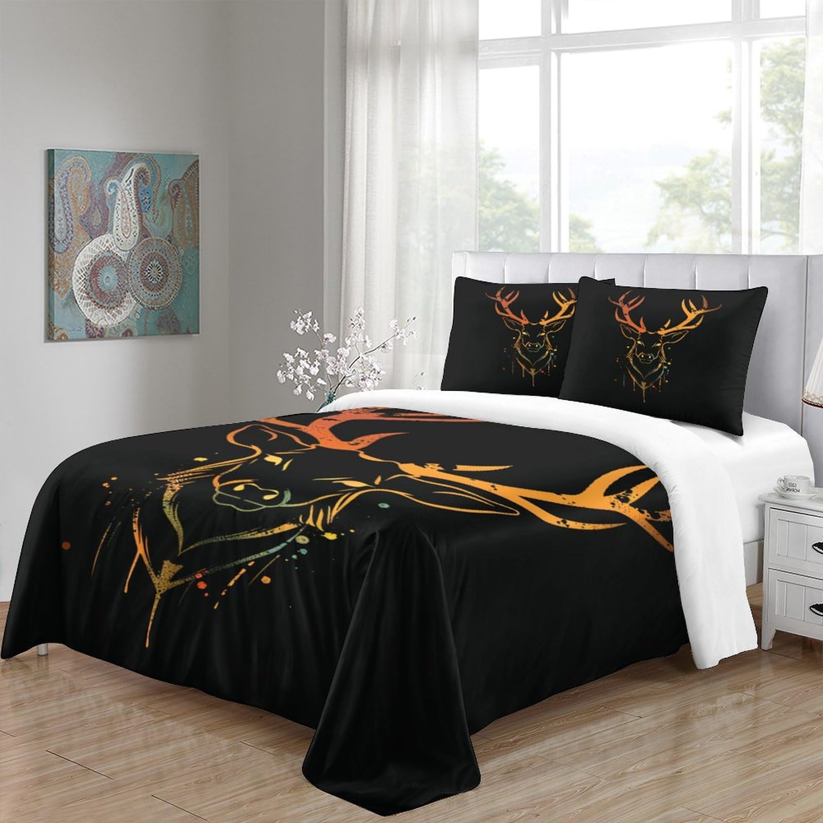 Stampato in 3D Pronipote tibetano Copertina Stampata Microfibra Disegnata Biancheria Da Letto Cura Facile Con 2 Federe,King（220x240cm）, Per Adolescenti E Adulti