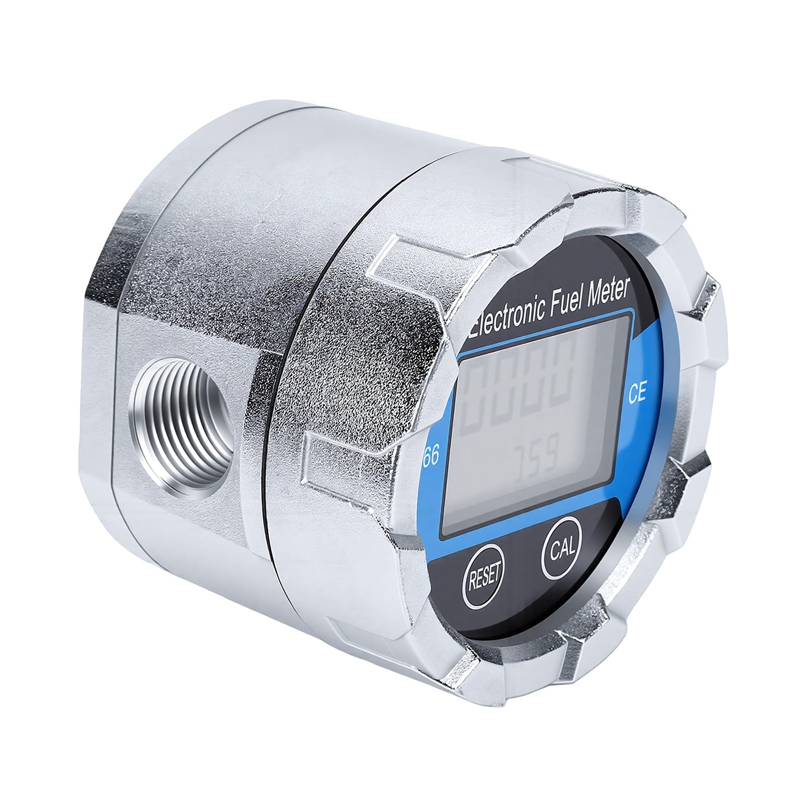 Jeffergarden Caudalímetro Digital G1/2 0.2-20 L/min ±0.5% Precisión con Pantalla LCD y Apagado Automático para Aceite de Motor y Líquidos de Alta Viscosidad