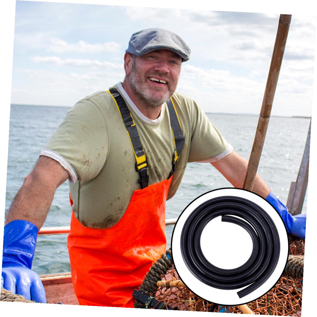iplusmile Tube Remplacement de Plongée Élastique en Latex Naturel 3x16mm Noir Accessoire Léger pour Chasse sous-Marine