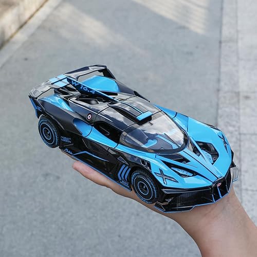 Miniatura 7 de Modelo de coche de juguete compatible con aleación Bolide 124 fundido a troquel juguete de coche con luces y música, juguete de coche de tracción