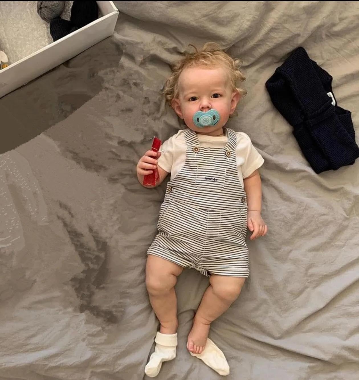 RXDOLL Realistyczne lalki Reborn Baby Dolls silikonowe na całe ciało winyl chłopiec 50 cm pełne silikonowe lalki Reborn blond włosy prawdziwe życie noworodek maluch anatomicznie poprawna lalka bobas