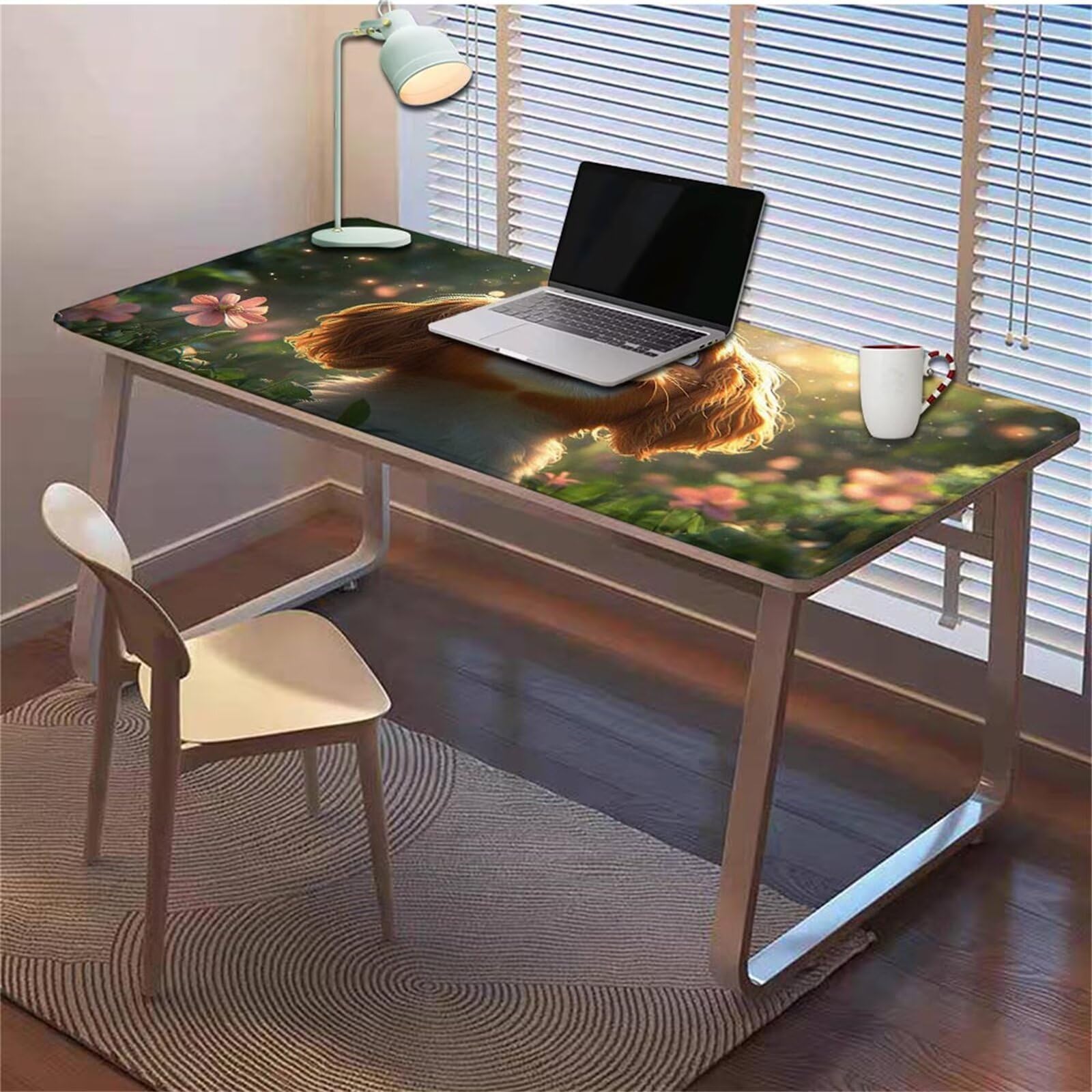 Gamingowa podkładka pod mysz 1200 x 600 x 3 mm, XXL, wodoszczelna, odporna na ścieranie, z przyszytymi krawędziami, podkładka na biurko, poprawia prędkość i precyzję do laptopa, komputera, wzór psa xn