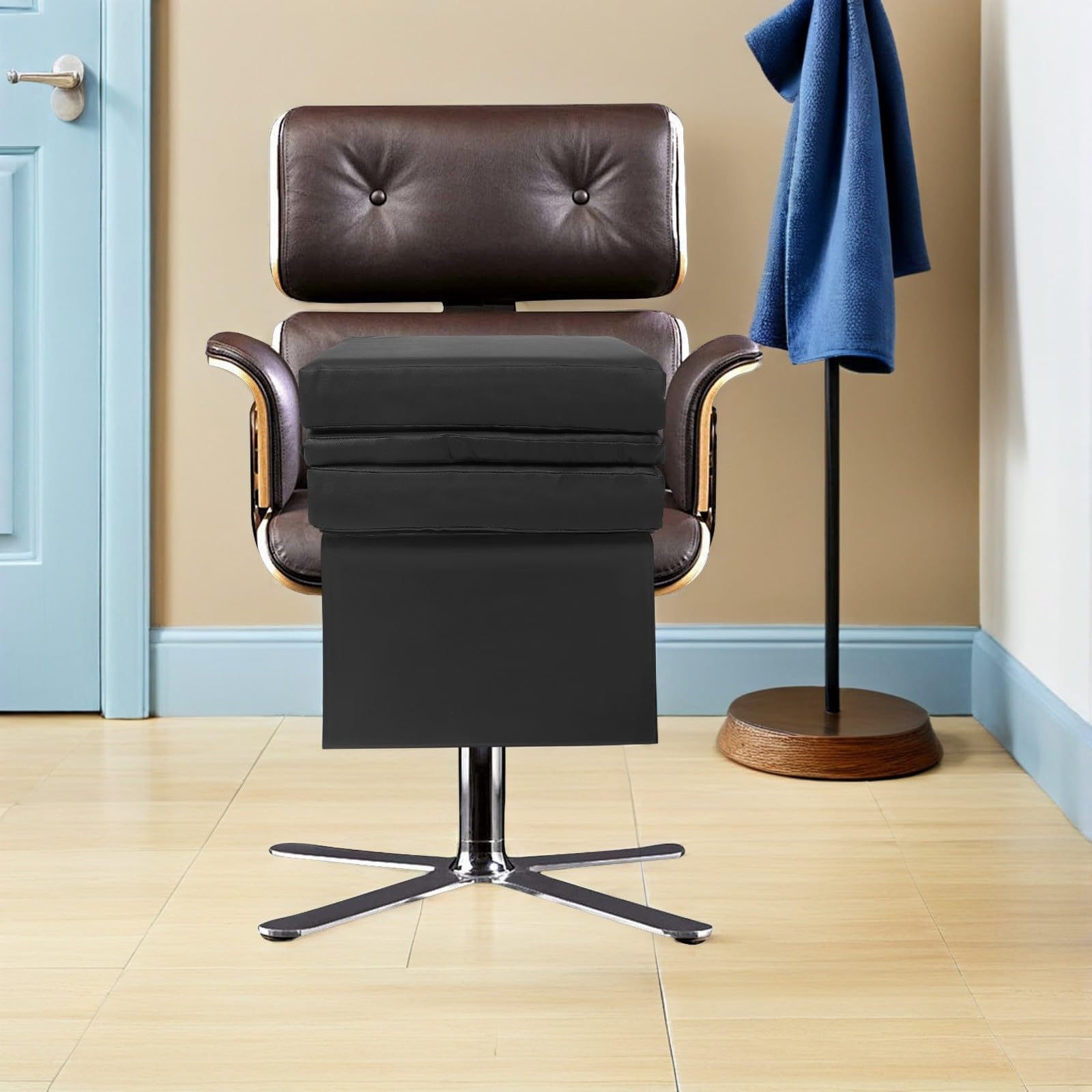 VILLCASE Coussin Rehausseur en Cuir PU Design Épais à Trois Couches Amovibles Absorption des Chocs pour Garçon et Filles pour Manucures et Coupes Fréquentes