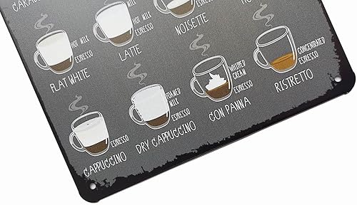 Miniatura 3 de ERLOOD Letrero decorativo de barra de café, letreros de metal para cocina, hogar, estación de café