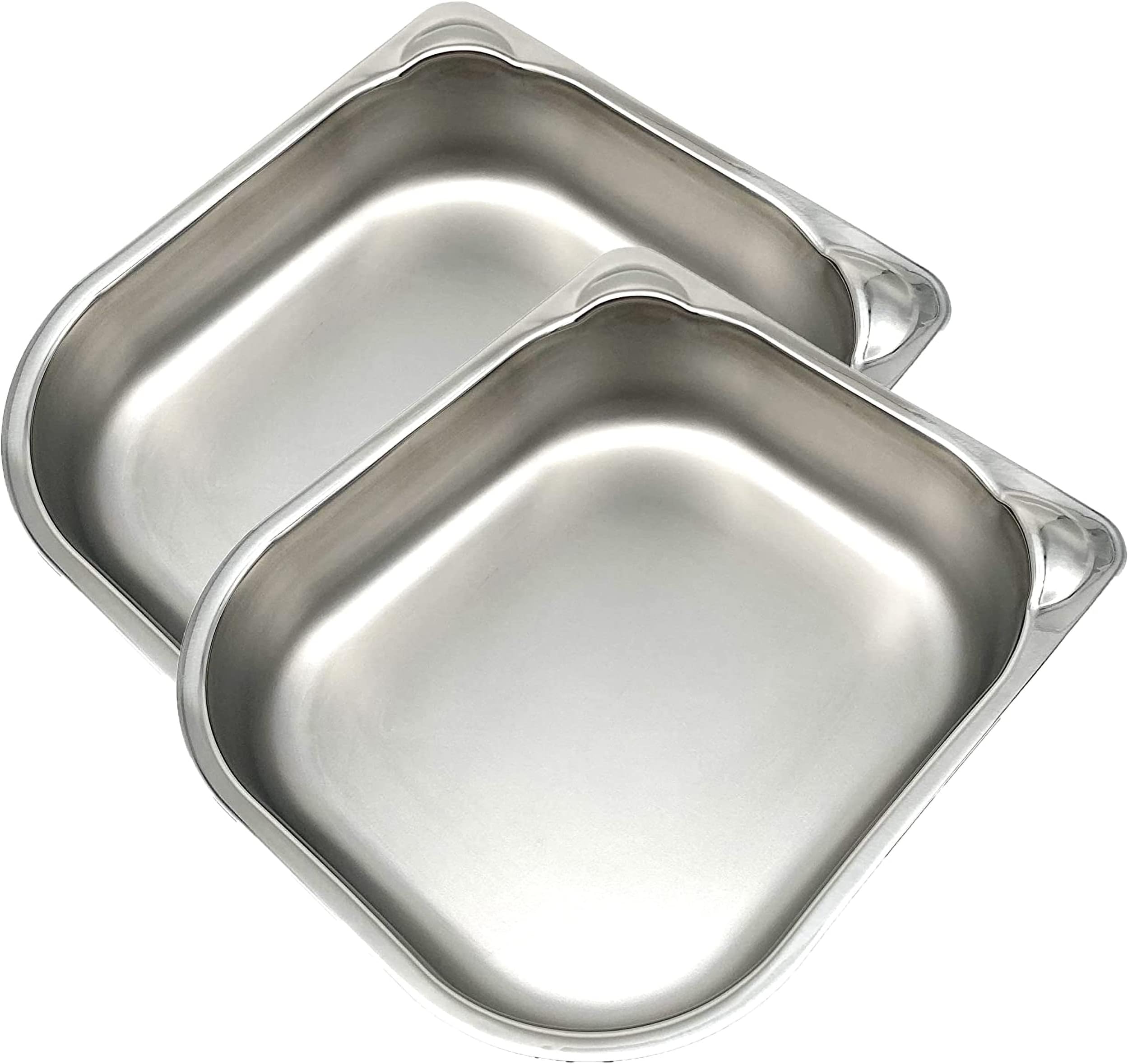 Stainless Steel Bowl Inserts (402) - Compatible with Cat Mate C100 and C200 Automatic Feeders, Suitable for Wet and Dry Food (Pack of 2)